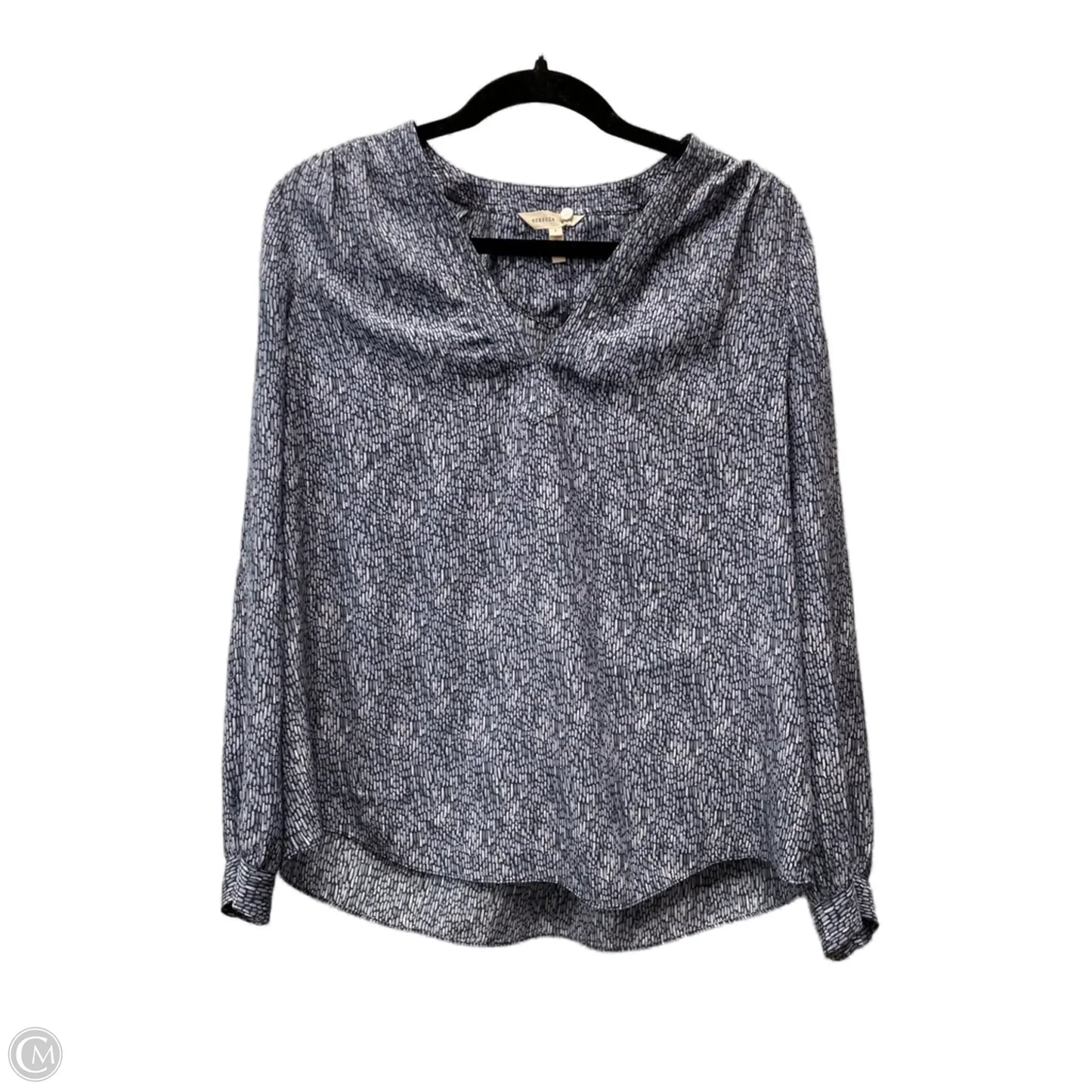 Blouse Long Sleeve By Rebecca Taylor In Blue, Size: S