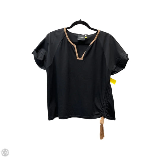 Top Short Sleeve By Lysse In Black, Size: M