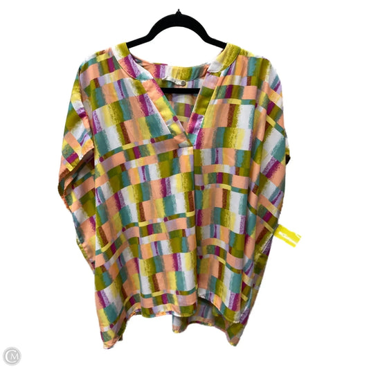 Blouse Short Sleeve By Entro In Multi-colored, Size: M