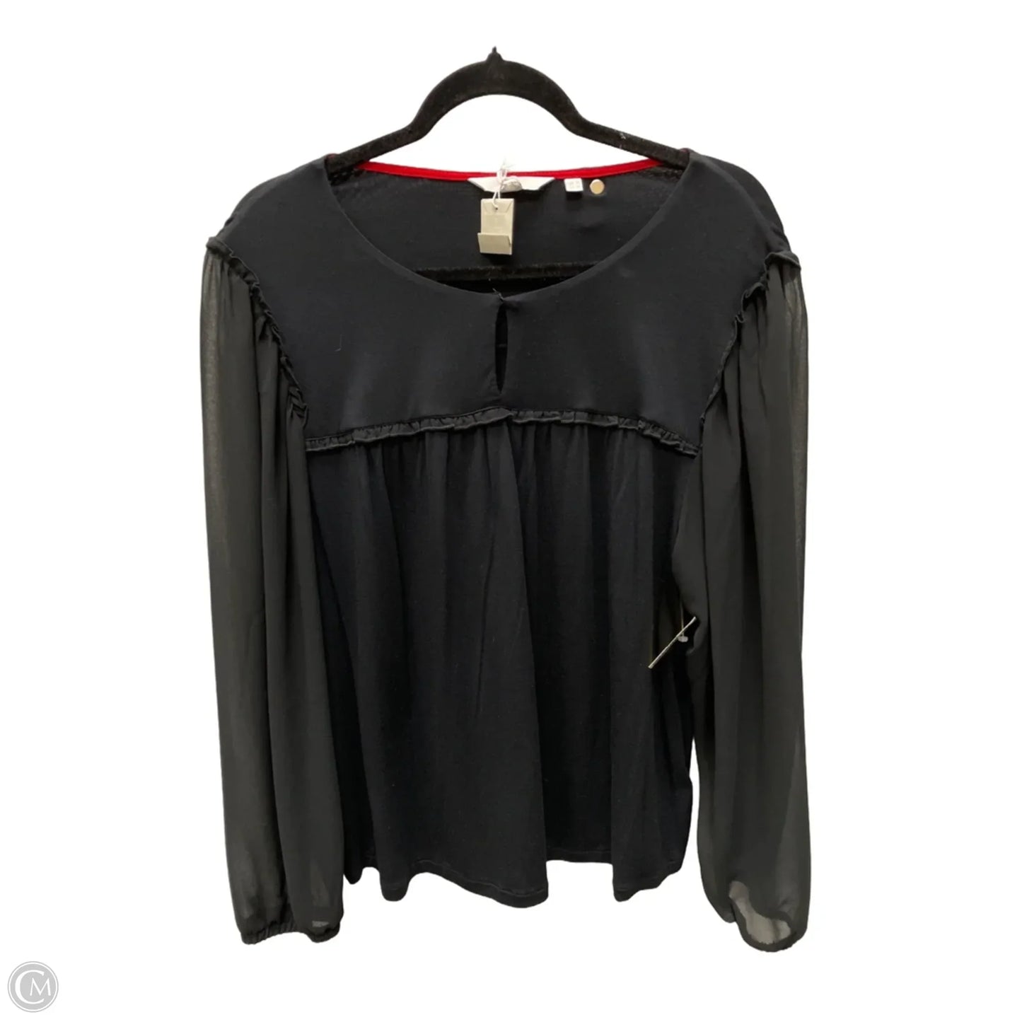 Blouse Long Sleeve By Boden In Black, Size: L