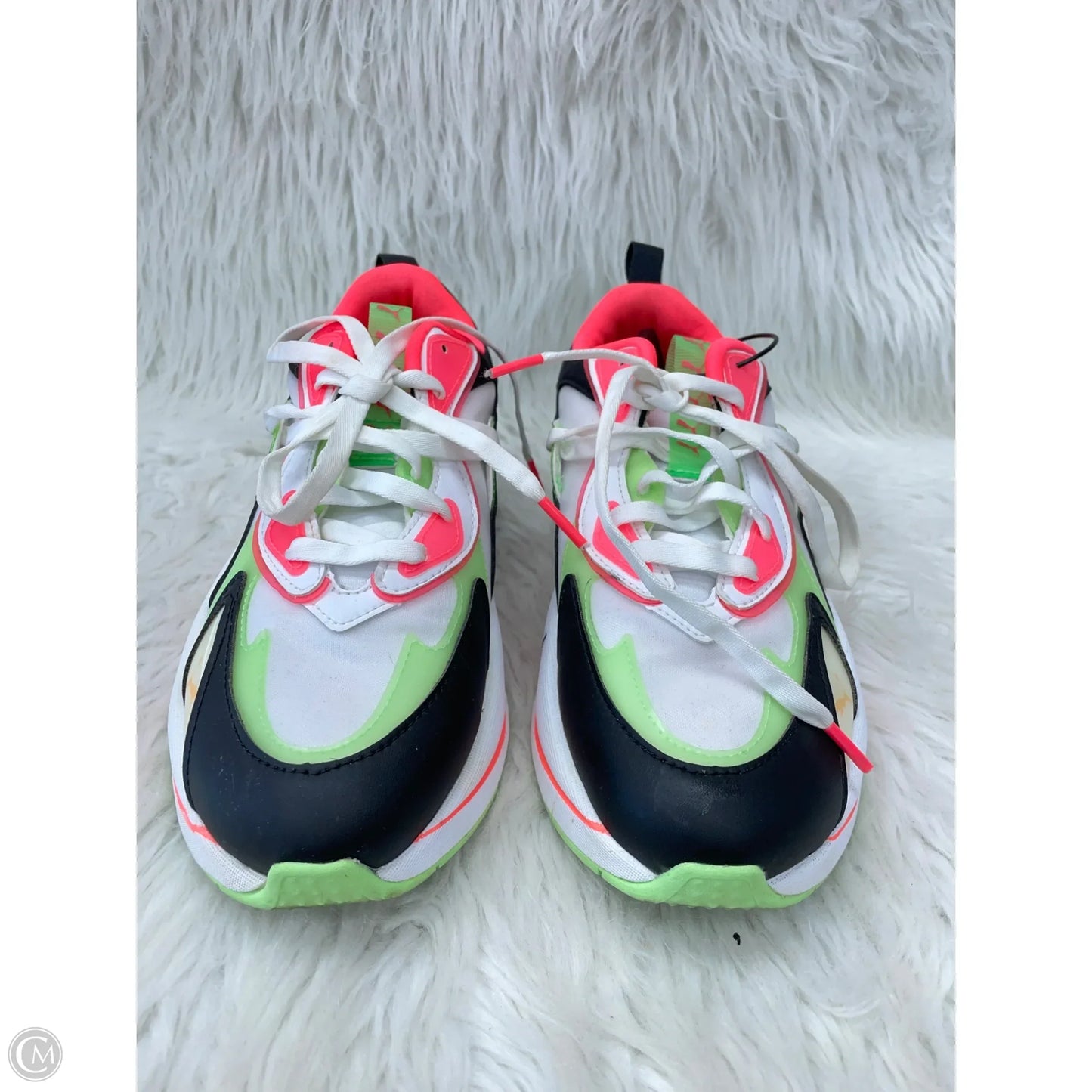 Shoes Athletic By Puma In Green & Pink, Size: 9