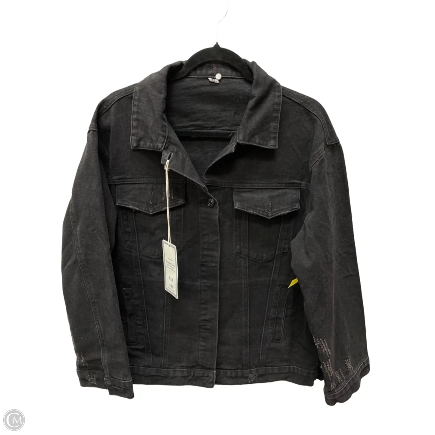 Jacket Denim By simwood jeans In Black Denim, Size: Xl