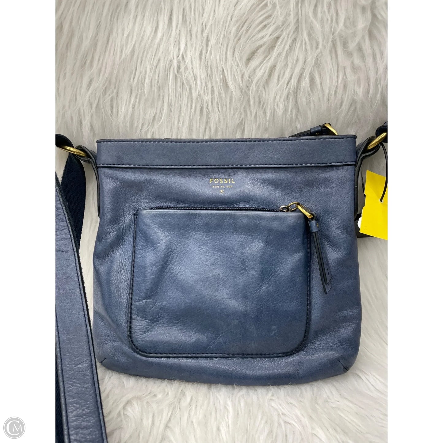 Crossbody Leather By Fossil, Size: Medium