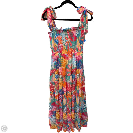 Dress Casual Midi By Flying Tomato In Multi-colored, Size: L