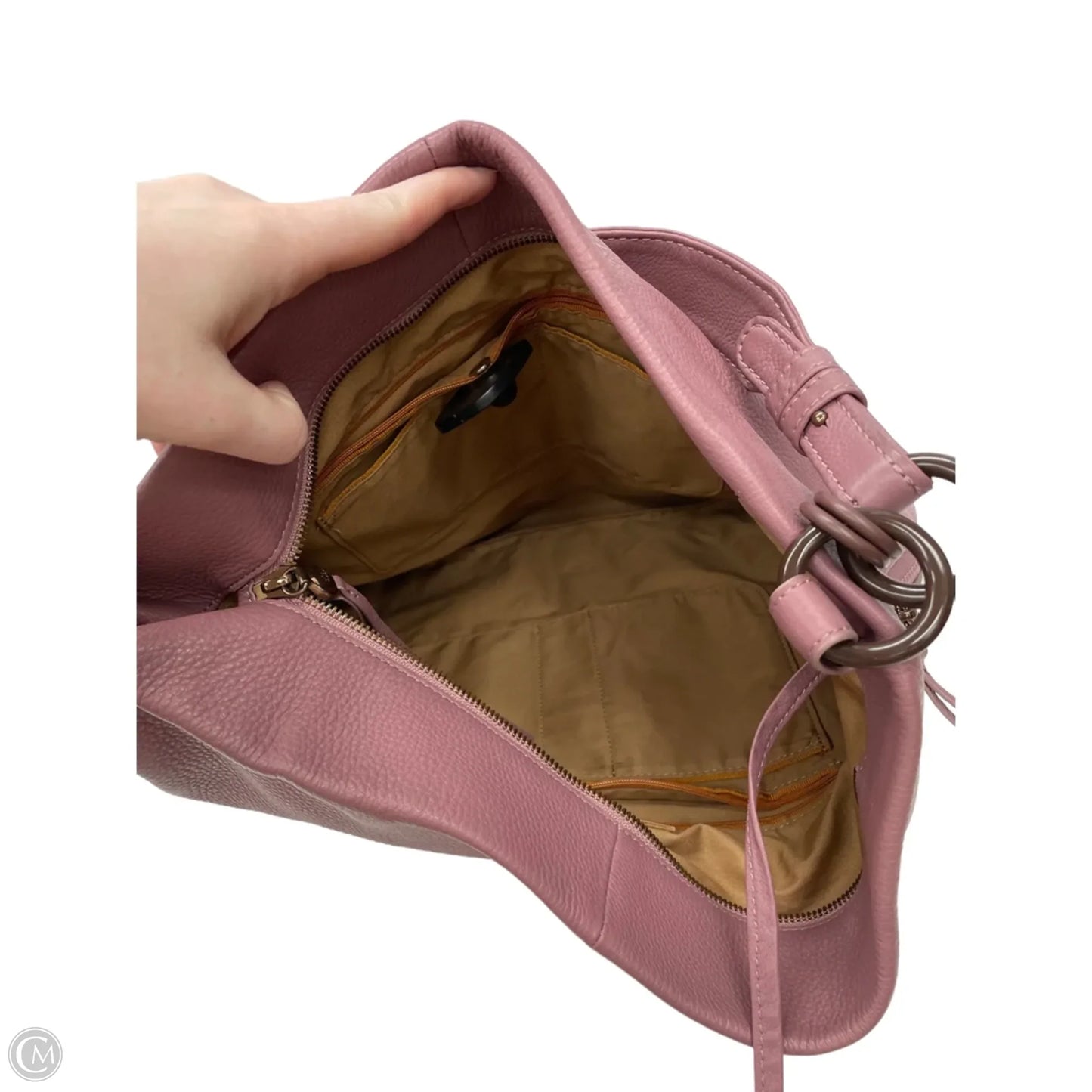 Handbag Leather By Hobo Intl, Size: Large