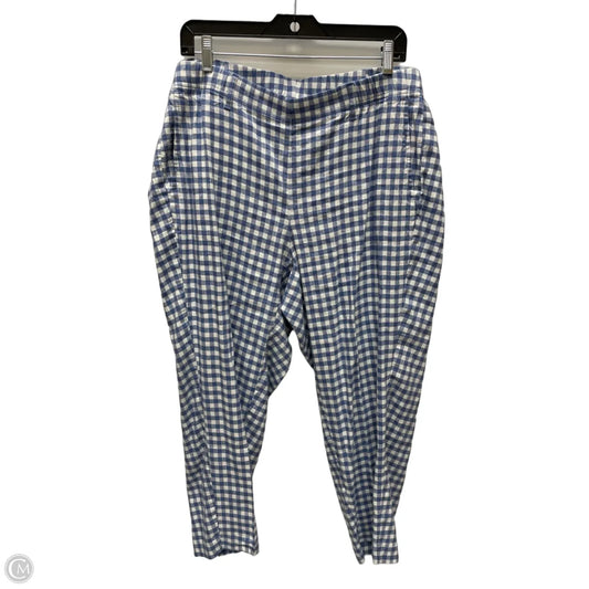 Pants Linen By J. Jill In Blue & White, Size: 22