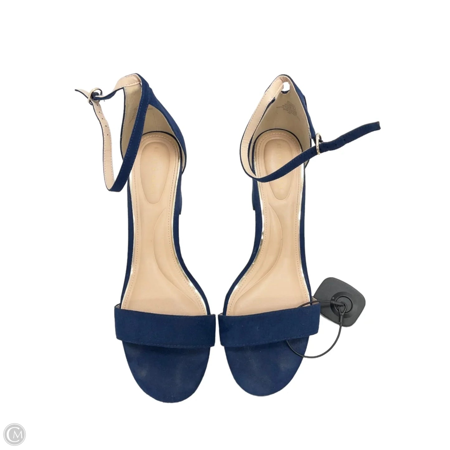 Sandals Heels Block By Kelly And Katie In Navy, Size: 11