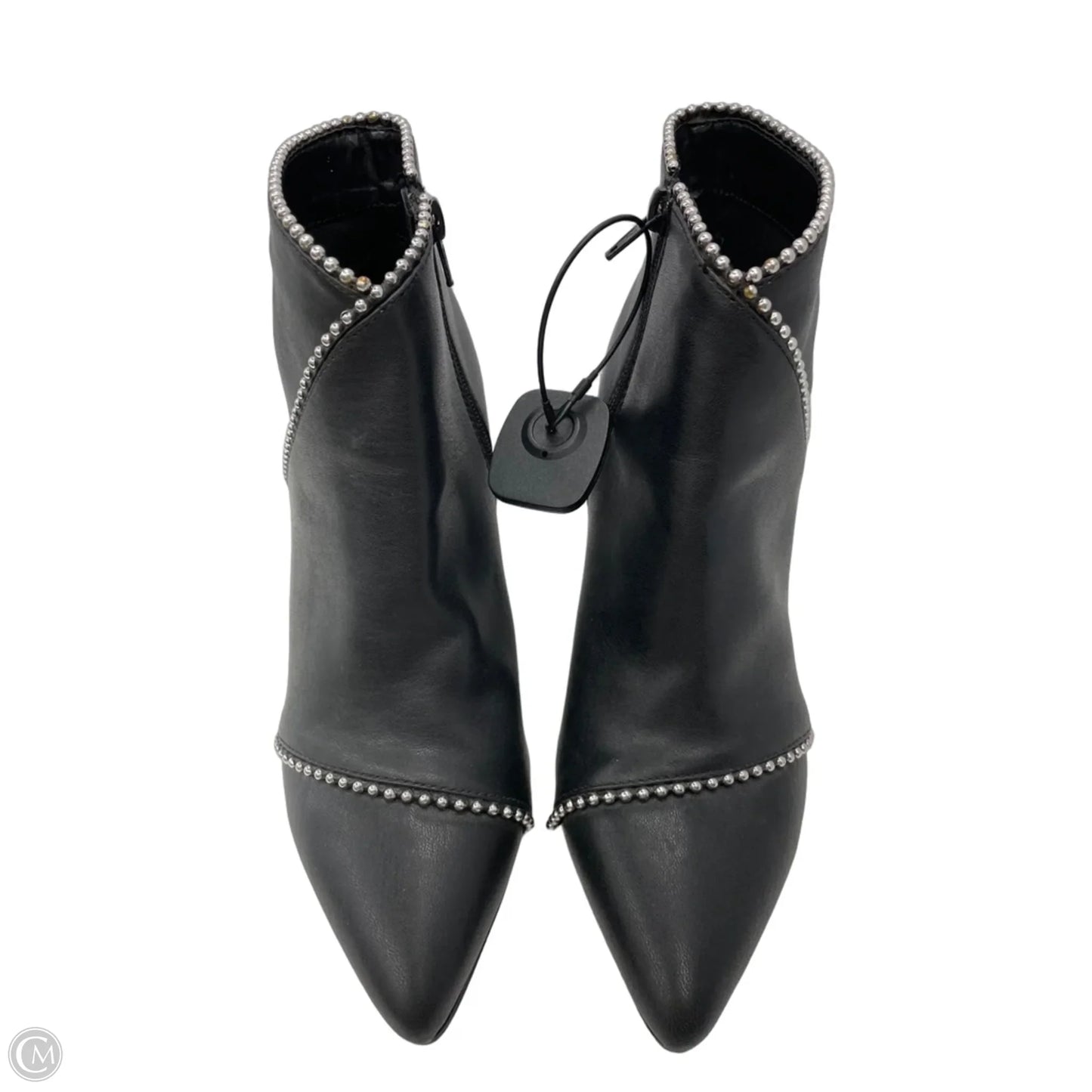Boots Ankle Heels By Apt 9 In Black & Silver, Size: 8.5