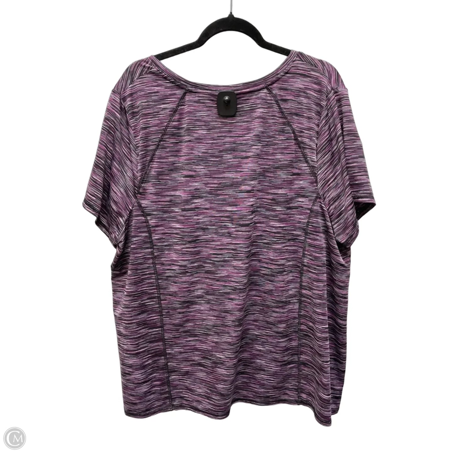 Athletic Top Short Sleeve By Livi Active In Purple, Size: 2x