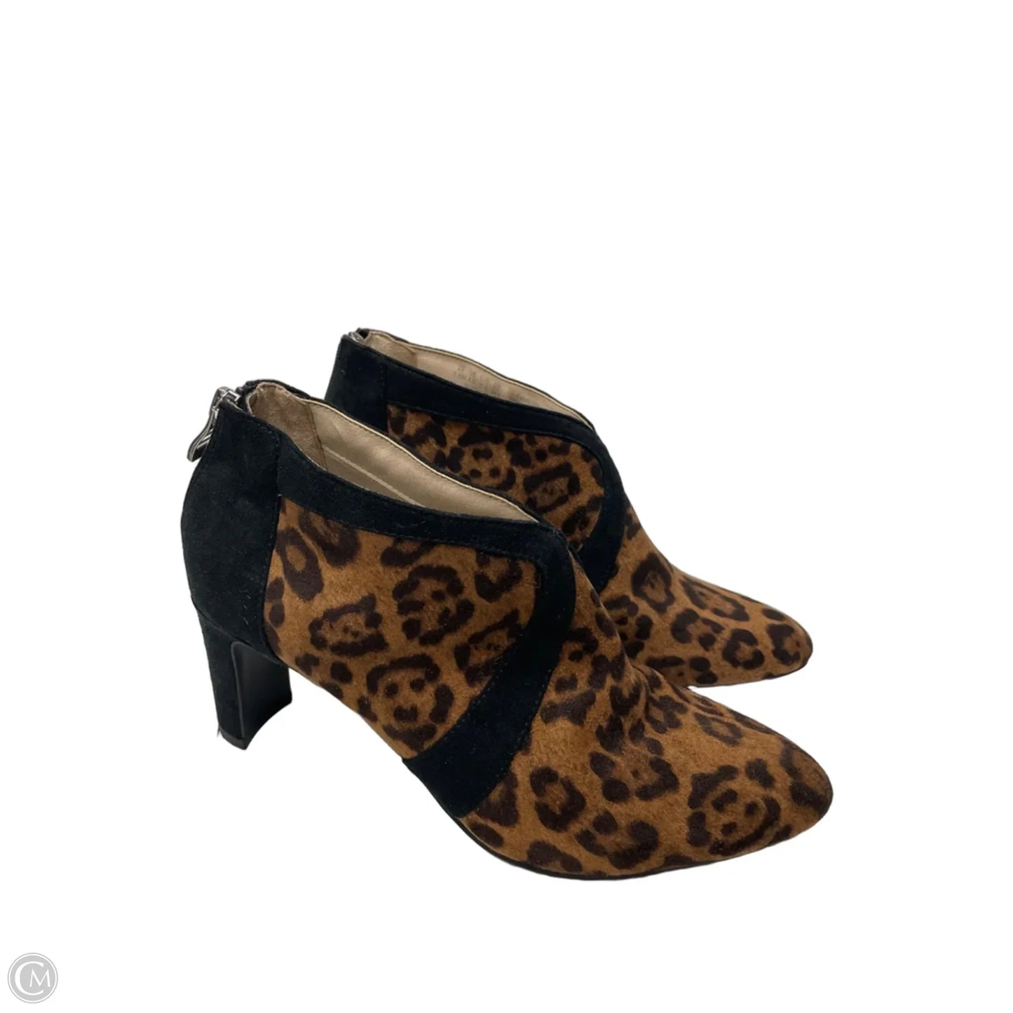 Boots Ankle Heels By Life Stride In Animal Print, Size: 7.5