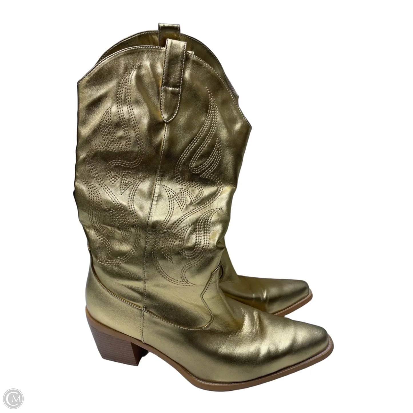 Boots Western By Clothes Mentor In Gold, Size: 8