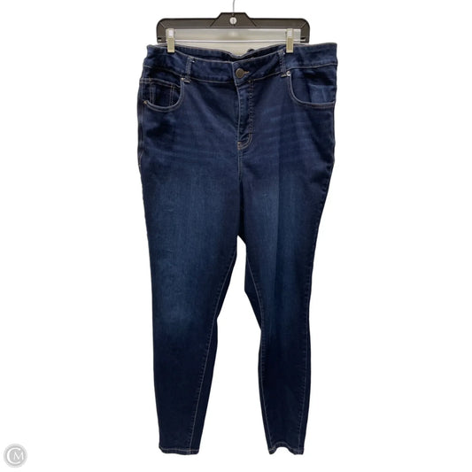 Jeans Skinny By Maurices In Blue Denim, Size: 22