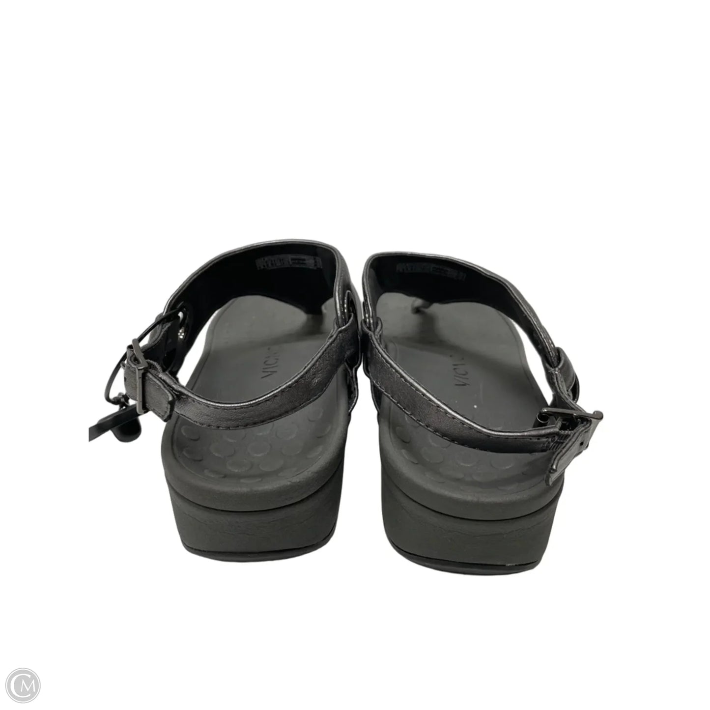 Sandals Heels Wedge By Vionic In Grey, Size: 8