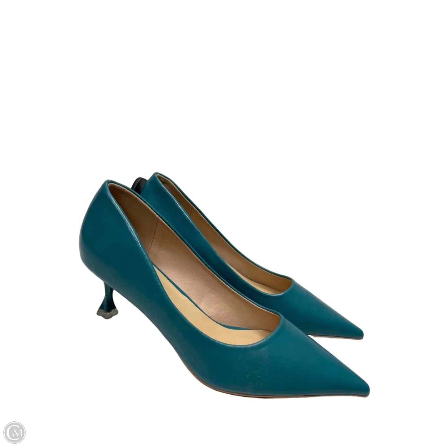 Shoes Heels Kitten By Clothes Mentor In Teal, Size: 11