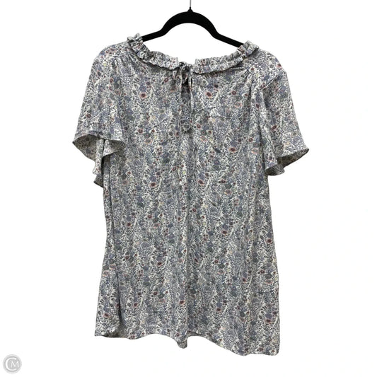 Blouse Short Sleeve By Rose And Olive In Floral Print, Size: 2x