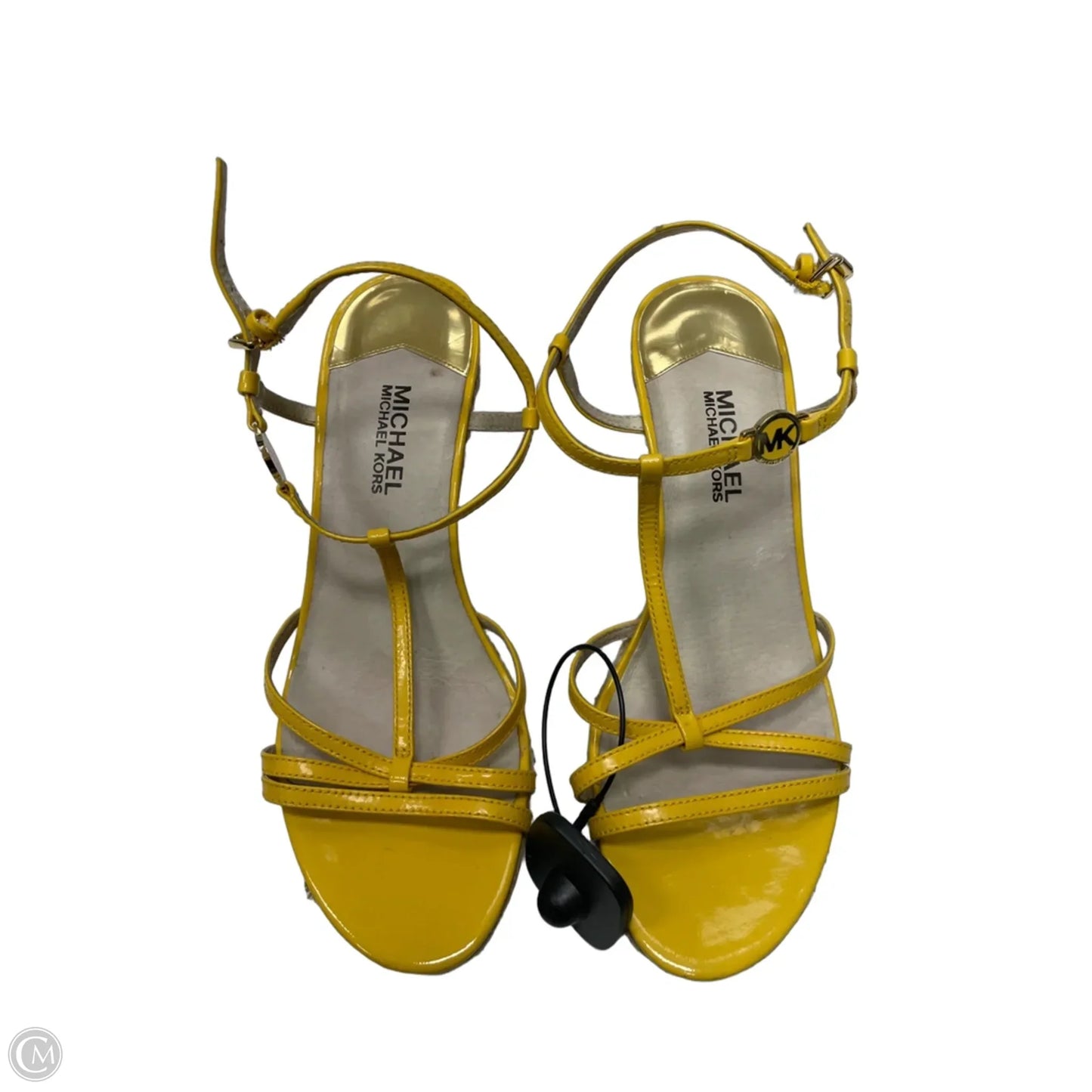 Sandals Designer By Michael Kors In Yellow, Size: 9.5