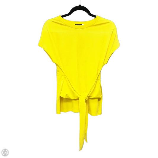 Blouse Short Sleeve By Halogen In Yellow, Size: Xs
