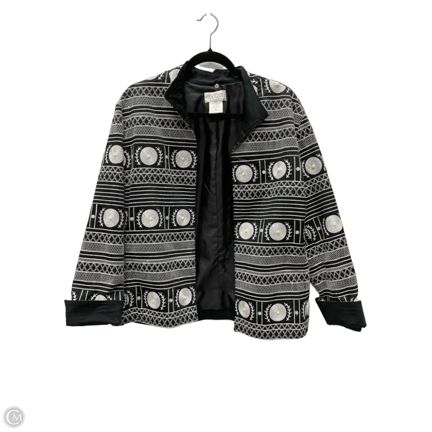 Jacket Other By Silk Club In Black & White, Size: Xl
