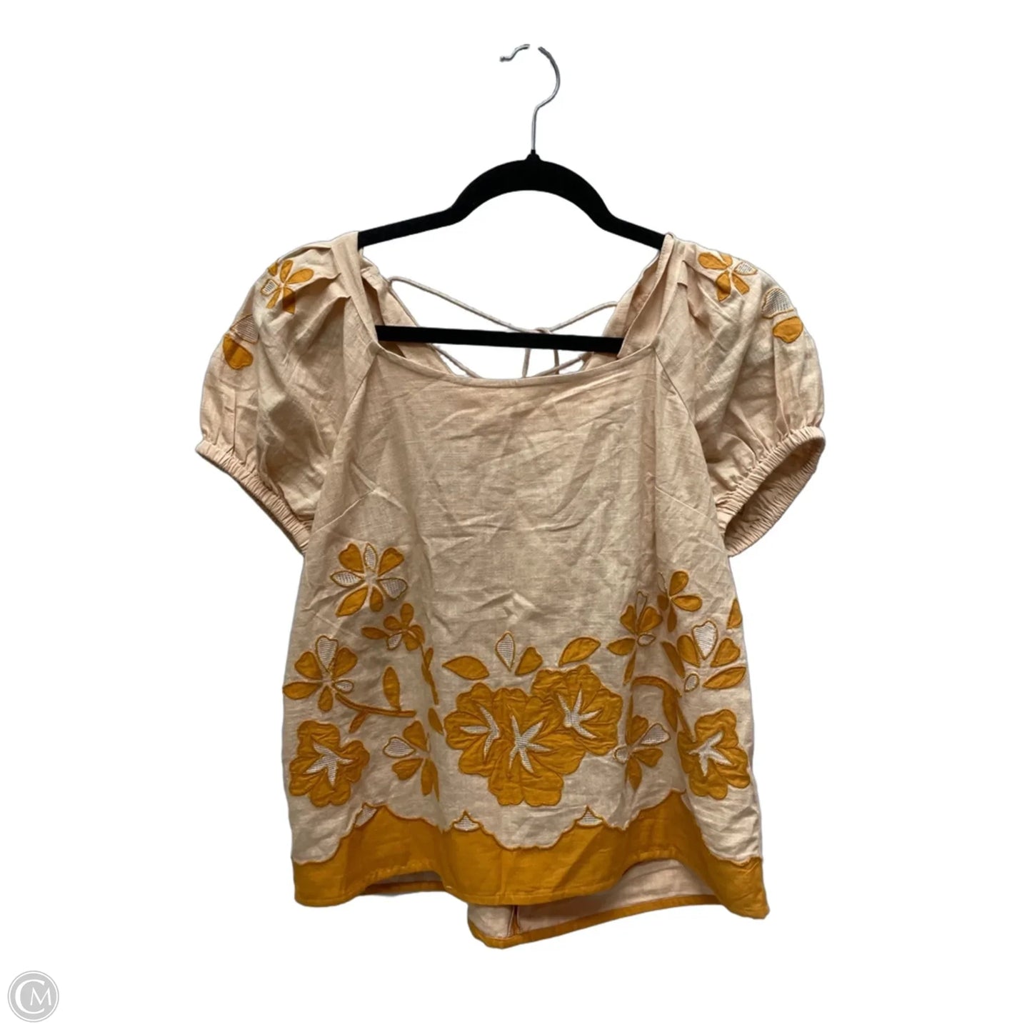 Blouse Short Sleeve By Madewell In Peach, Size: M