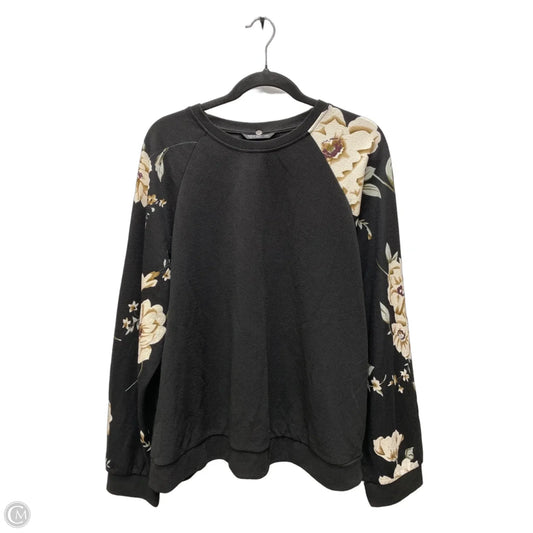 Top Long Sleeve By Shein In Black & Tan, Size: 2x