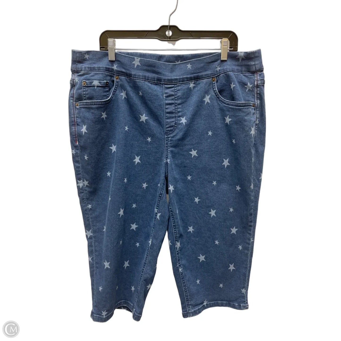 Shorts By Denim And Company In Blue Denim, Size: 18