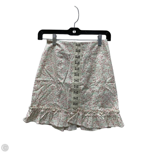 Skirt Mini & Short By Urban Outfitters In Floral Print, Size: 0
