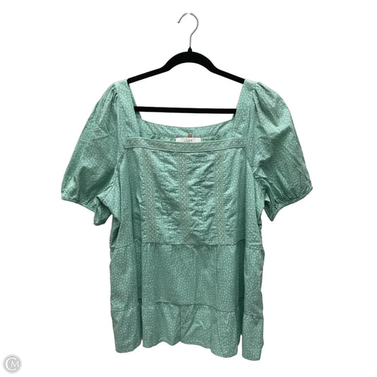 Top Short Sleeve By Loft In Polkadot Pattern, Size: Xl