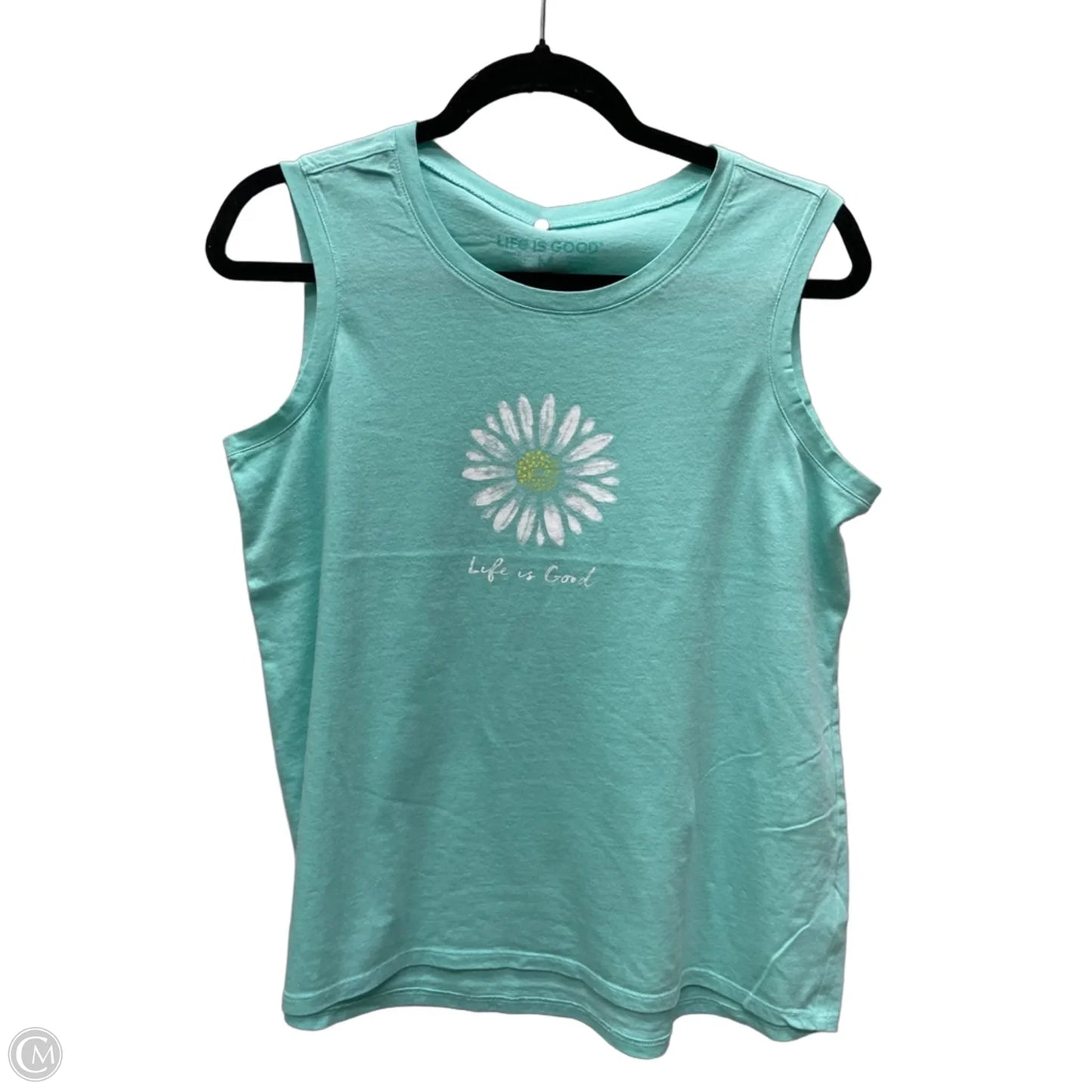Top Sleeveless By Life Is Good In Aqua, Size: M