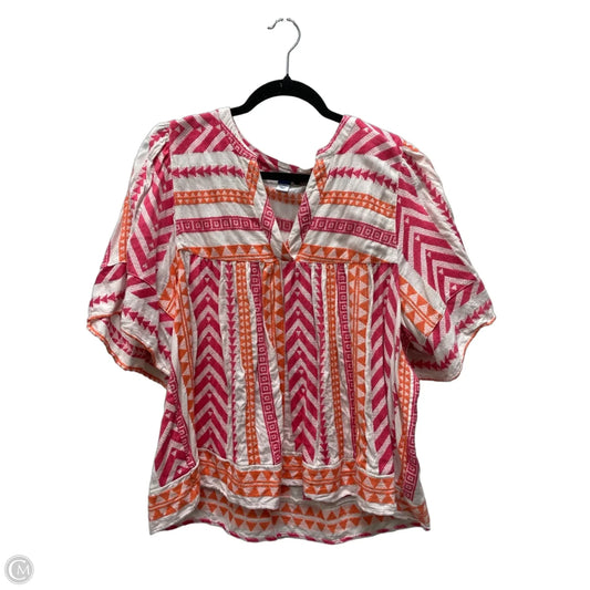 Top Short Sleeve By Old Navy In Orange & Pink, Size: Xl