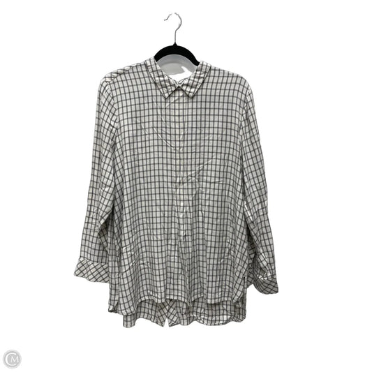 Tunic Long Sleeve By J. Jill In Checkered Pattern, Size: Xl
