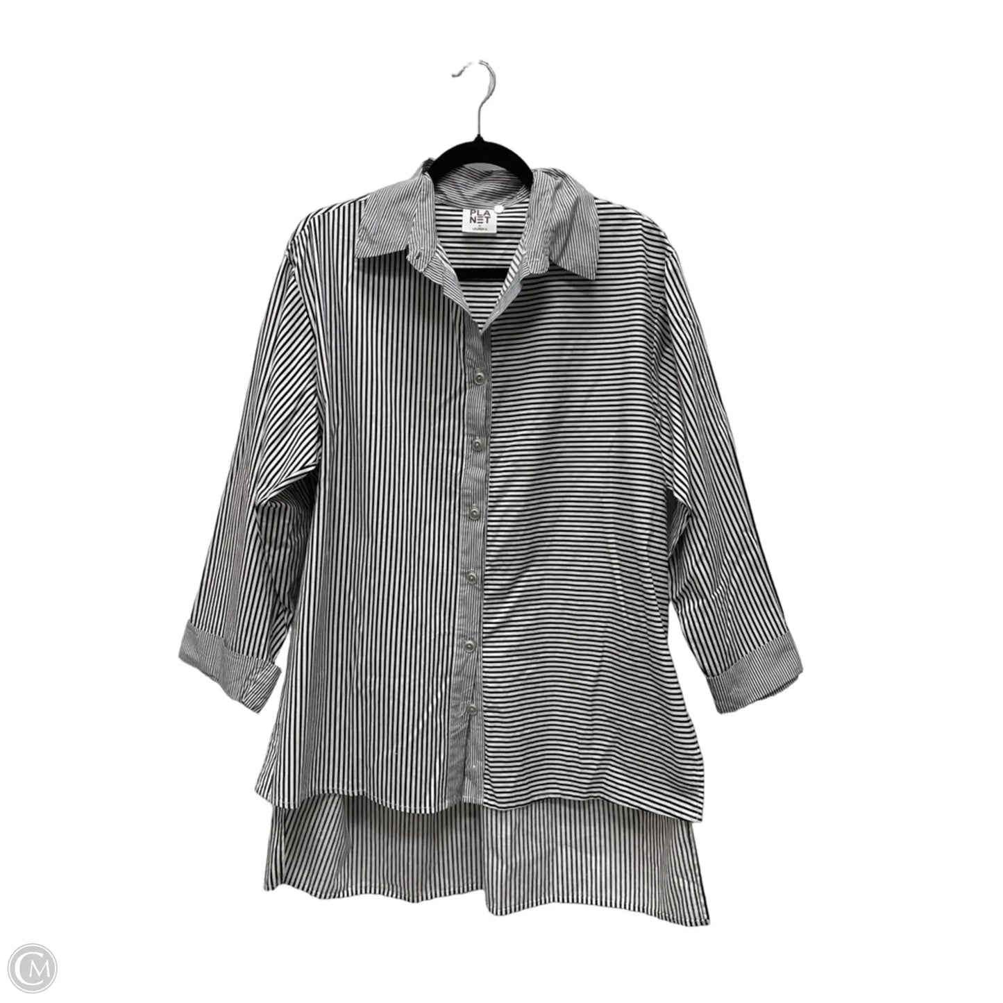 Tunic Long Sleeve By Cmb In Striped Pattern, Size: Xl