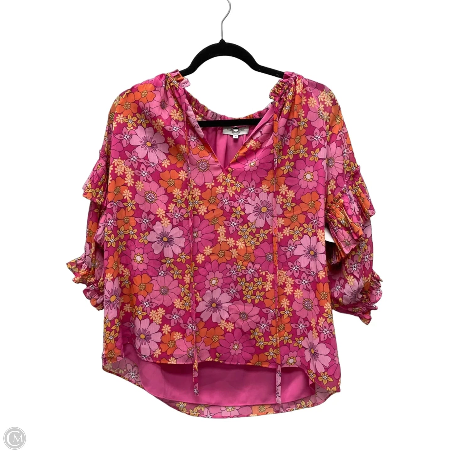 Blouse Short Sleeve By Ramy Brook In Floral Print, Size: M