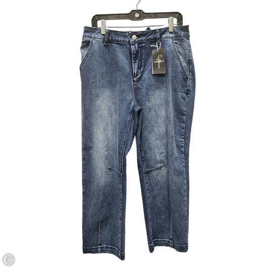 Jeans Cropped By Flamingals In Blue Denim, Size: 16