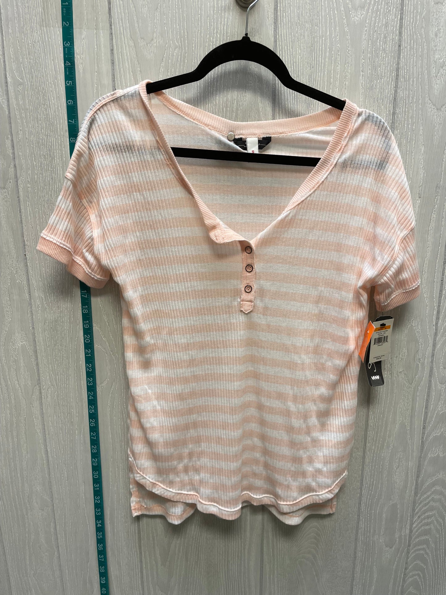 Striped Top Short Sleeve Clothes Mentor, Size S