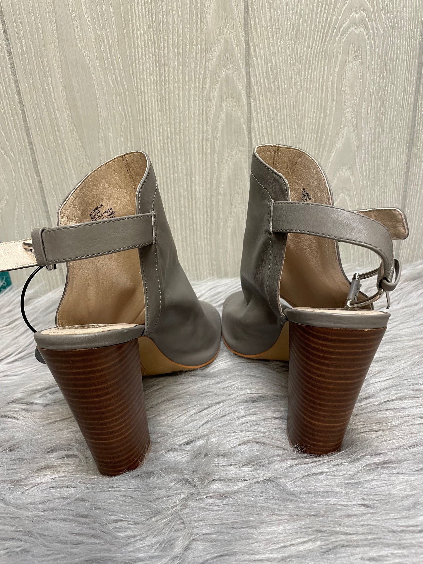 Grey Shoes Heels Block Vince Camuto, Size 9