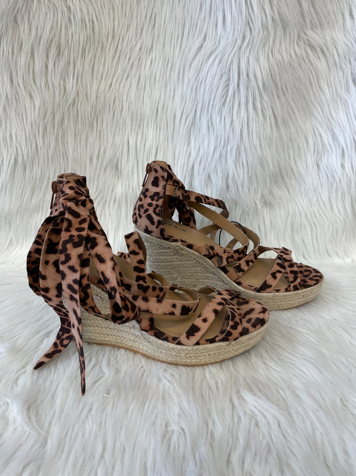 Animal Print Sandals Heels Wedge Torrid, Size 10