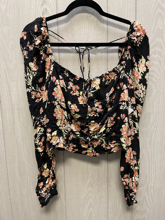 Top Long Sleeve By Free People In Floral Print, Size: M