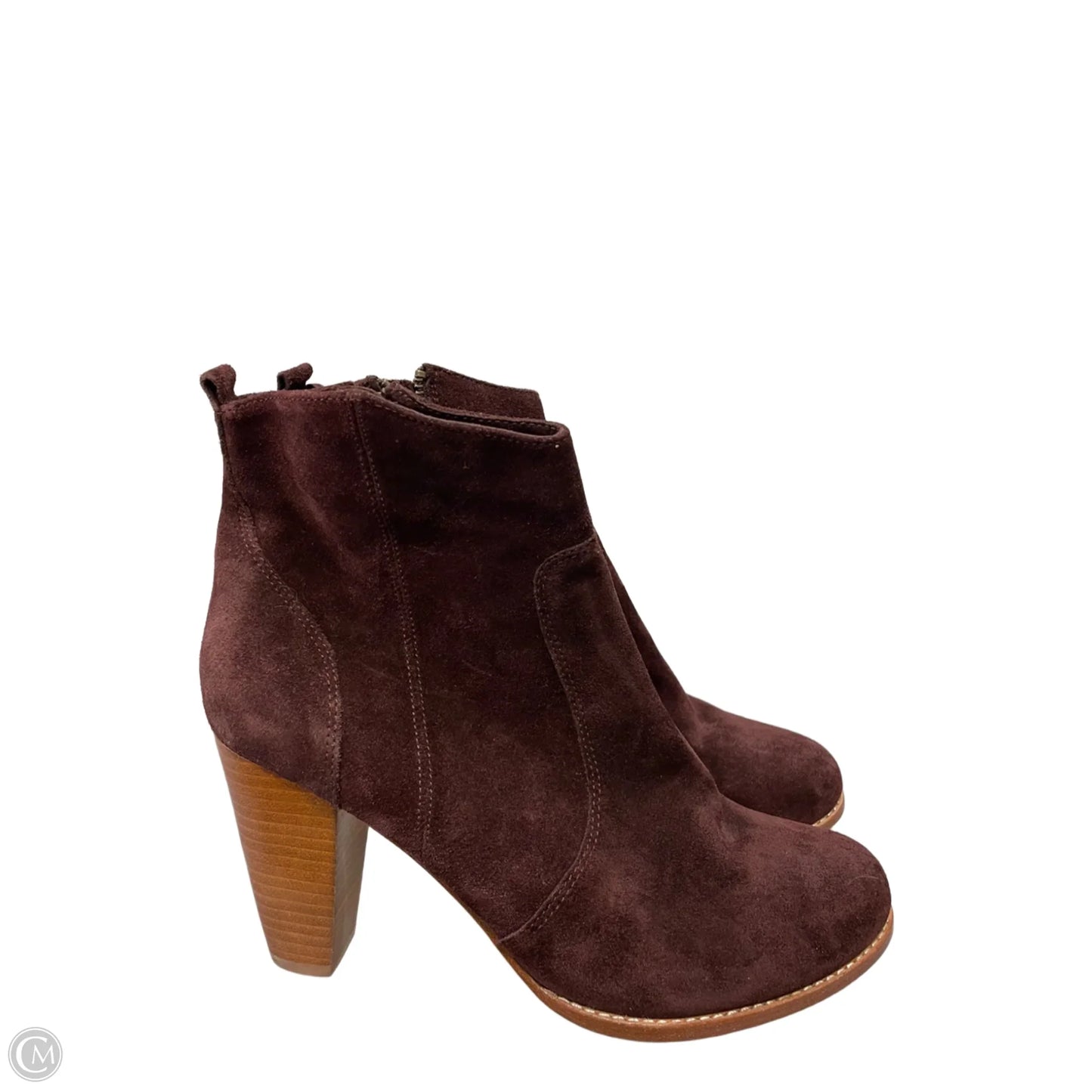 Boots Ankle Heels By Joie In Maroon, Size: 10