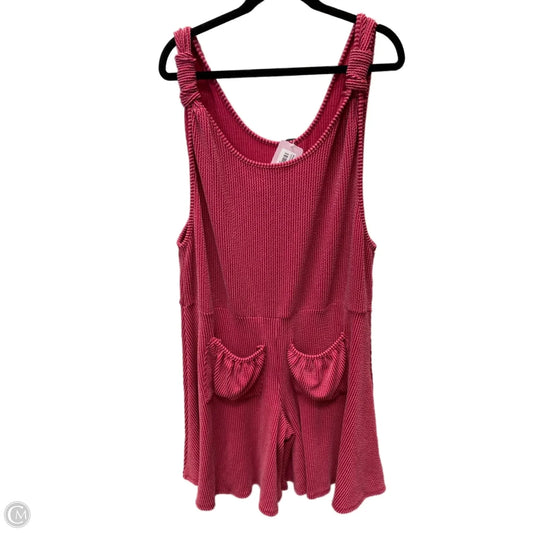 Romper By Clothes Mentor In Red, Size: 2x