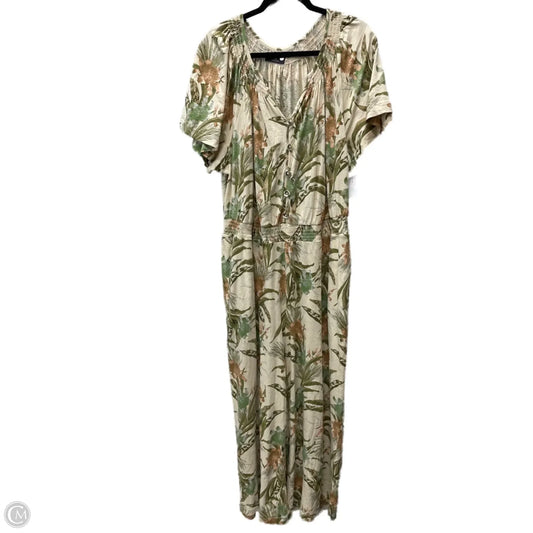 Jumpsuit By Lane Bryant In Floral Print, Size: 2x