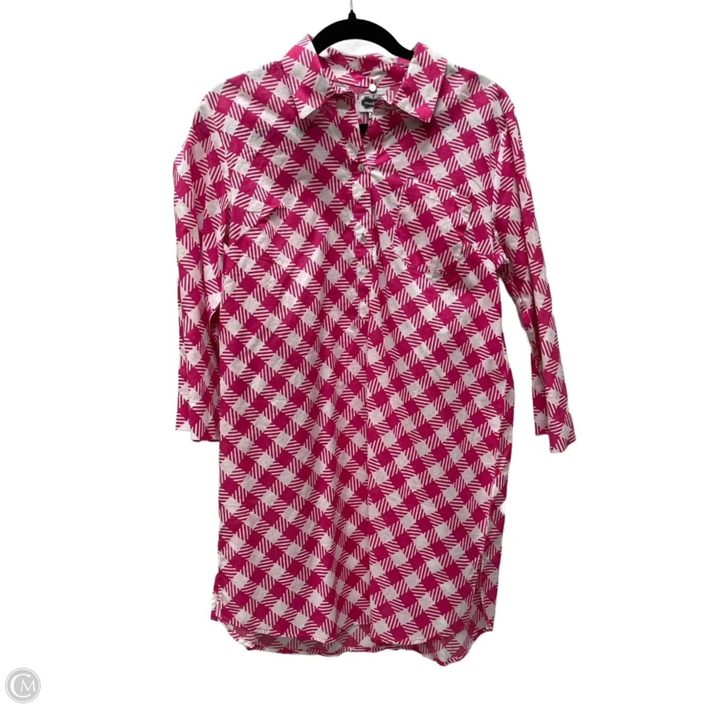 Dress Casual Short By Mudpie In Checkered Pattern, Size: M