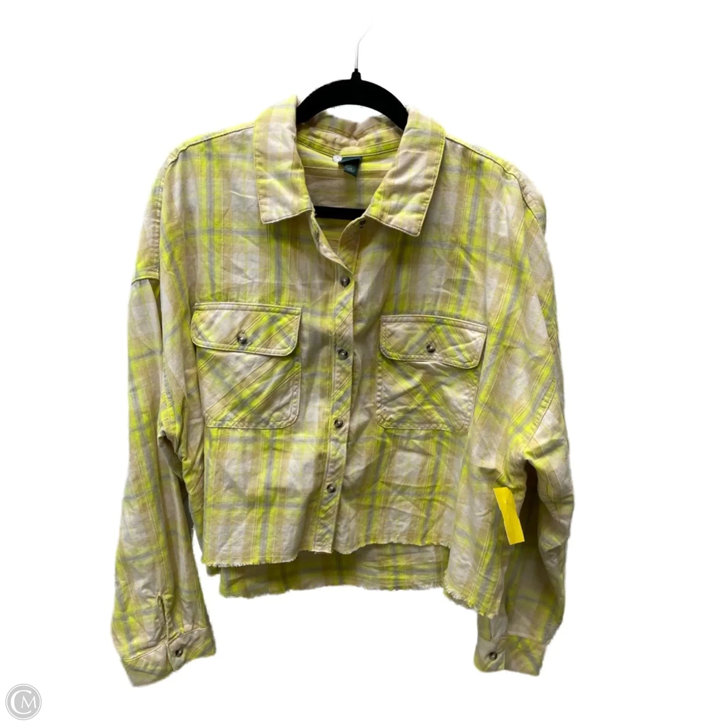 Top Long Sleeve By Wild Fable In Plaid Pattern, Size: Xl