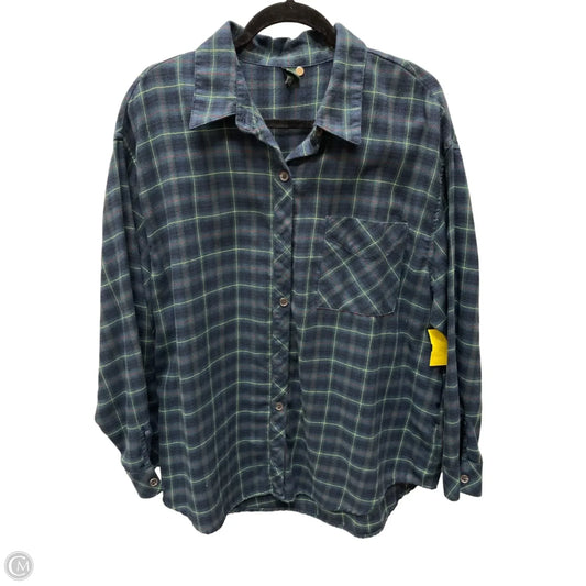 Top Long Sleeve By Old Navy In Plaid Pattern, Size: 1x