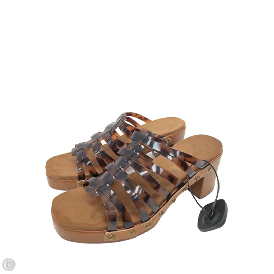 Sandals Heels Block By White Mountain In Brown, Size: 8.5