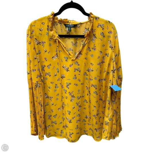 Blouse Long Sleeve By Lauren By Ralph Lauren In Floral Print, Size: 2x