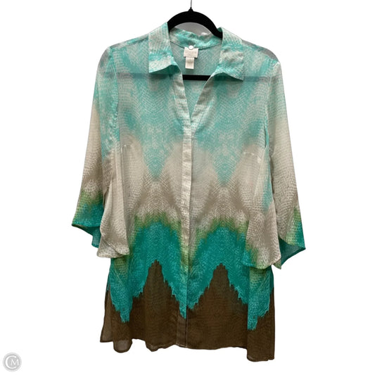 Tunic Long Sleeve By Chicos In Multi-colored, Size: S