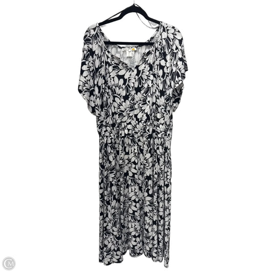 Dress Casual Midi By C And C In Floral Print, Size: 1x