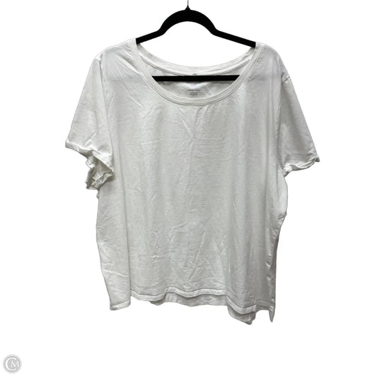 Top Short Sleeve Basic By J. Jill In White, Size: 3x