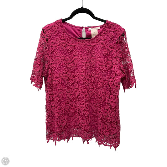 Blouse Short Sleeve By Philosophy In Pink, Size: L