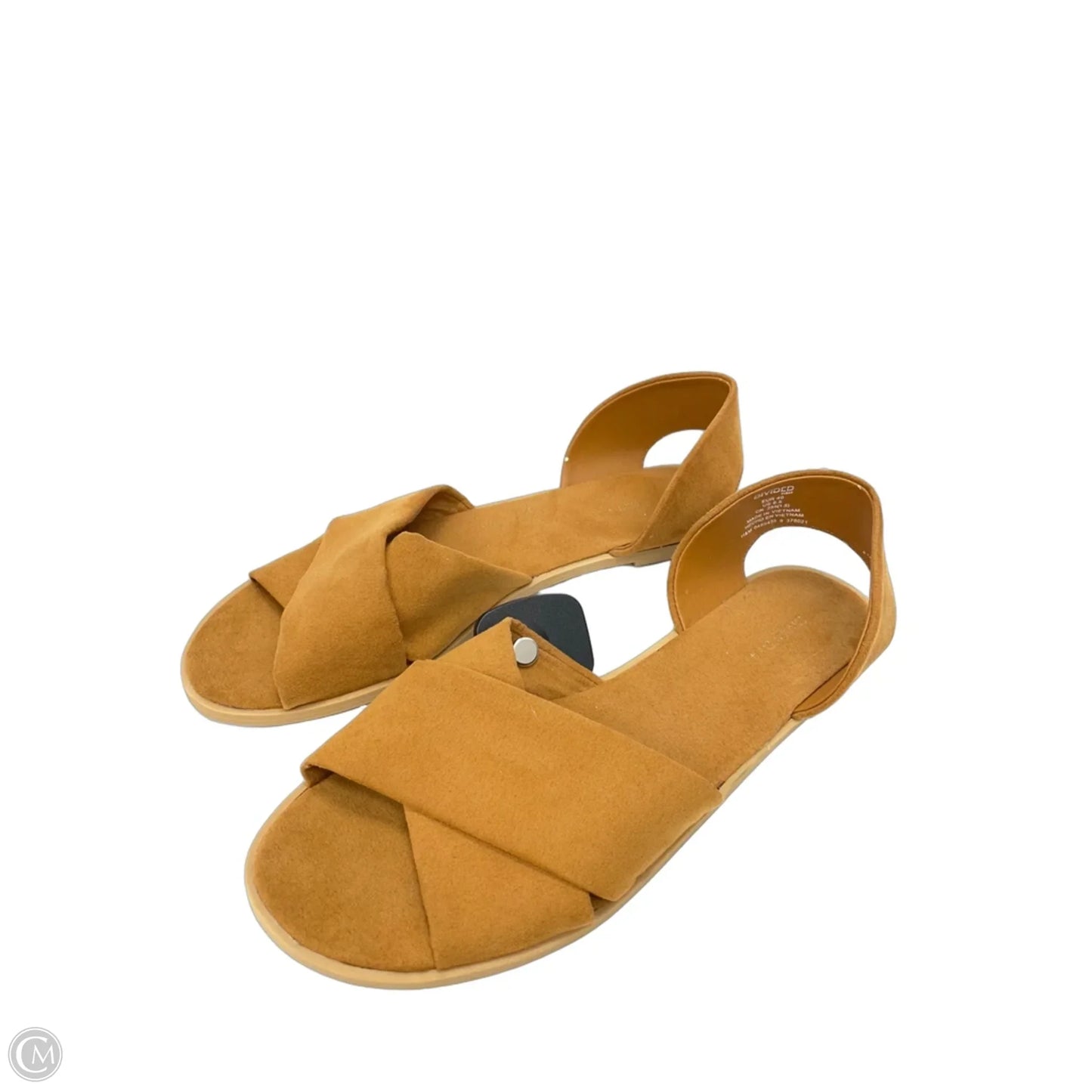 Sandals Flats By Divided In Brown, Size: 8.5